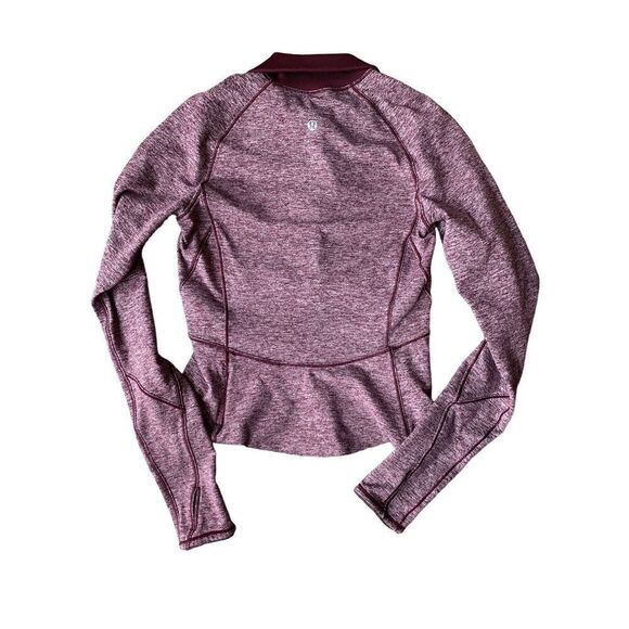 Lululemon Always Alert 1/2 Zip in Heathered Garnet - Picture 8 of 14